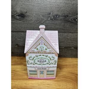 Vintage 1990 Lenox Village Canisters Sugar Sweet Shoppe fine porcelain with lid